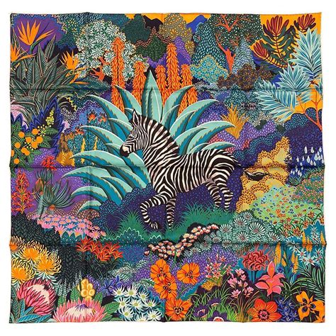 hermes pink silk scarf with zebras|Hermes precious paradise scarf.